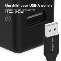 imoshion Magnetische braided kabel - USB-C naar USB-A - 1 meter - Zwart