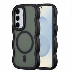 Selencia Wavy Backcover met MagSafe Samsung Galaxy S24 / S25 - Zwart