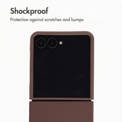 Accezz Liquid Silicone Case Samsung Galaxy Z Flip 8 - New Tea Brown