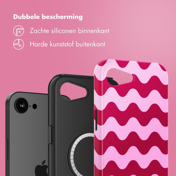Selencia Vivid Backcover met MagSafe Apple iPhone 16e - Wave Vibes Lipstick