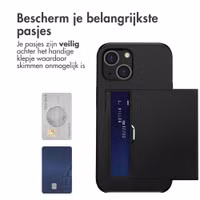 imoshion Backcover met pasjeshouder Apple iPhone 13 Mini - Zwart