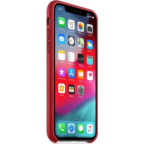 Apple Leather Backcover Apple iPhone Xs Max - Red