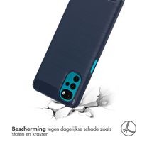 imoshion Brushed Backcover Motorola Moto G22 - Donkerblauw