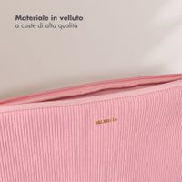 Selencia Corduroy Laptop hoes 13-14 inch - Laptopsleeve - Soft Blush