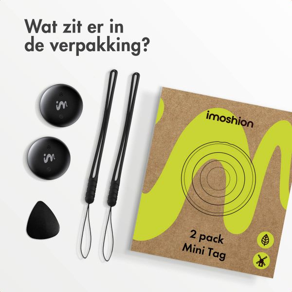 imoshion Wireless Tag - Bluetooth Tracker voor Android - 2 pack - Zwart