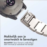 Accezz Mat Titanium bandje  - Garmin 22 mm aansluiting - Titanium