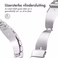 imoshion Stalen bandje Apple Watch Series 1 t/m 11 / SE / Ultra (44/45/46/49 mm) - Zilver