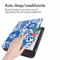 imoshion Design Slim Hard Case Bookcase Kobo Clara Colour / BW - Flower Tile