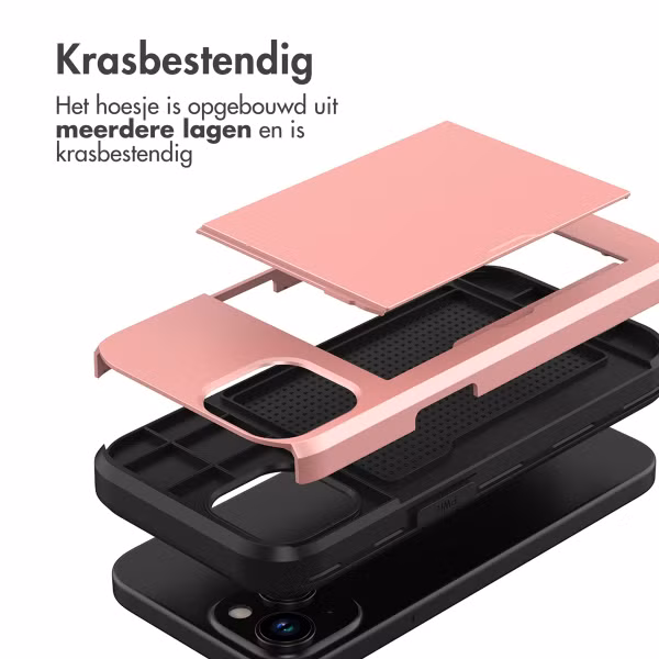 imoshion Backcover met pasjeshouder Apple iPhone 15 - Rosé Goud