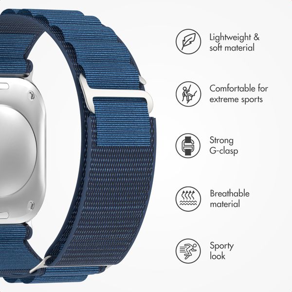 Accezz Nylon Alpine Band Apple Watch | 44/45/46/49 mm - Dark Blue