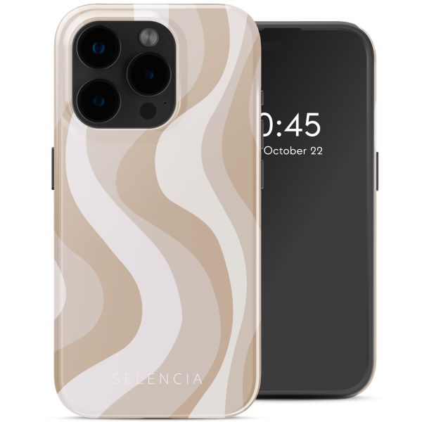 Selencia Vivid Tough Backcover met MagSafe Apple iPhone 15 Pro - Desert Waves Beige