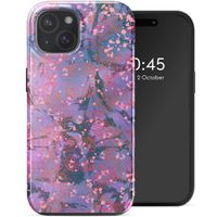 Selencia Vivid Tough Backcover met MagSafe Apple iPhone 15 - Fresh Paint Flower Orange