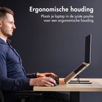 Accezz Laptop houder - Laptop standaard - Verstelbaar en opvouwbaar - Zwart