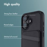 imoshion Back Cover with Card Holder and Stand Apple iPhone 16 - Black