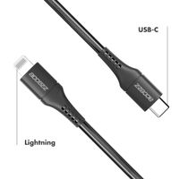 Accezz Lightning to USB-C Cable - MFi Certified - 1 Metre - Black