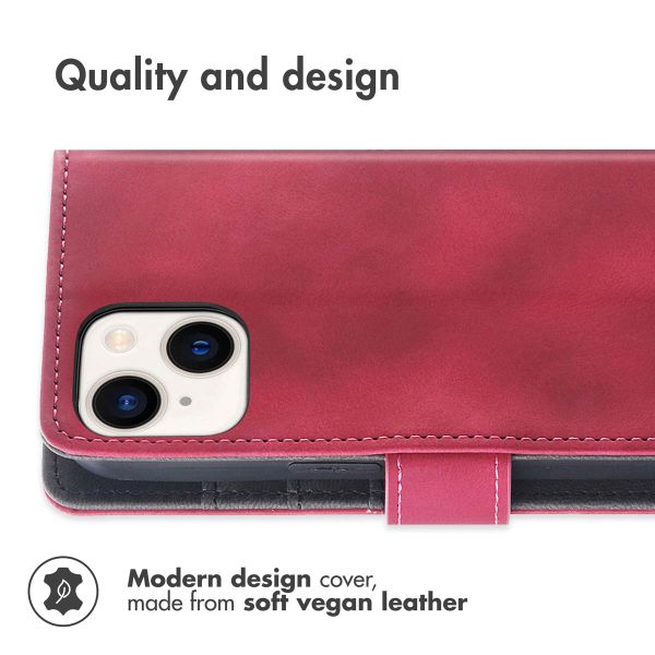 imoshion Bookcase with Strap Apple iPhone 15 - Red