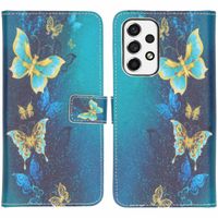 imoshion Design Softcase Bookcase Samsung Galaxy A53 - Blue Butterfly