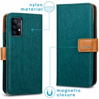 imoshion Luxe Canvas Bookcase Samsung Galaxy A52(s) (5G/4G) - Groen