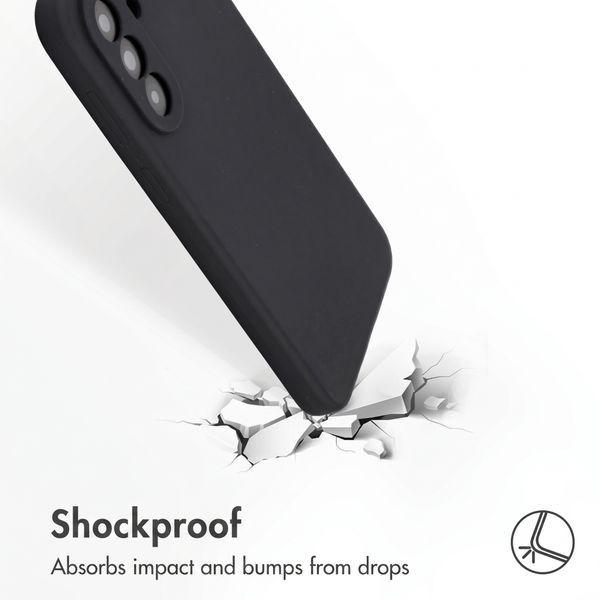Accezz Liquid Silicone Back Cover Samsung Galaxy A37 (5G) - Black