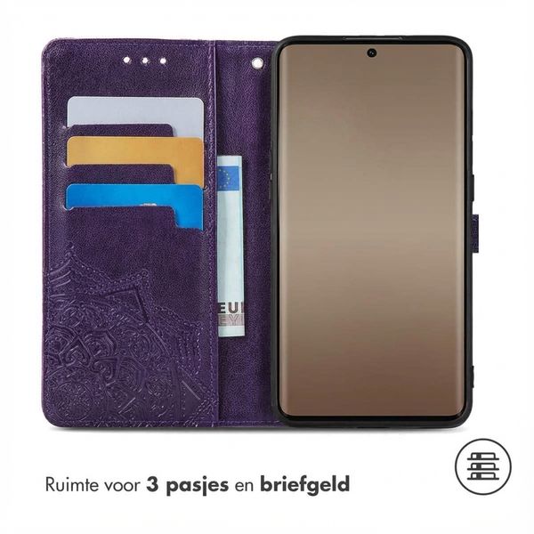 imoshion Mandala Bookcase Motorola Edge 50 Ultra - Paars