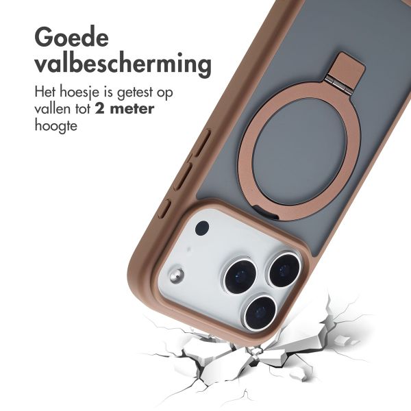 Accezz Ring Stand Backcover met MagSafe Apple iPhone 17 Pro - Bruin