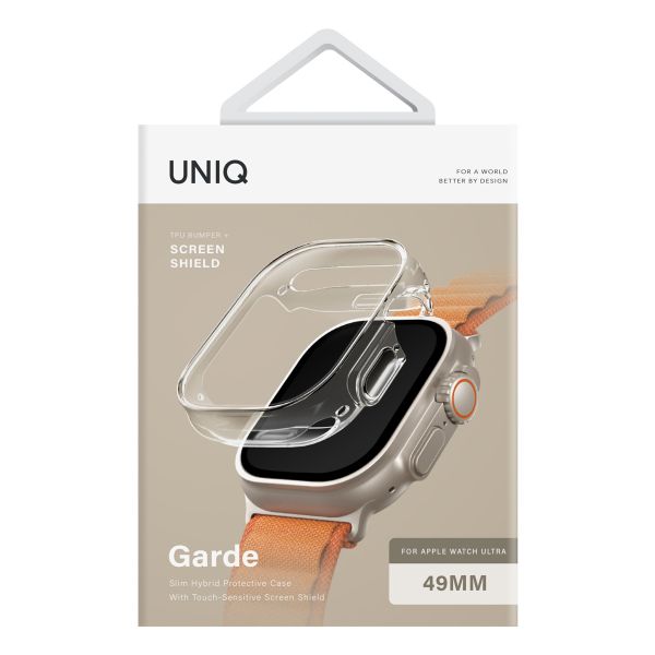 Uniq Garde Hybrid Watch Case met screenprotector Apple Watch Ultra (2) - 49 mm - Dove (Clear)