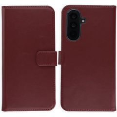 Selencia Genuine Leather Book Case Samsung Galaxy A37 (5G) - Burgundy