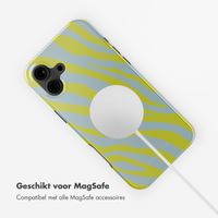 Selencia Vivid Tough Backcover met MagSafe iPhone 16 - Zebra Winter Sky Titanium Yellow