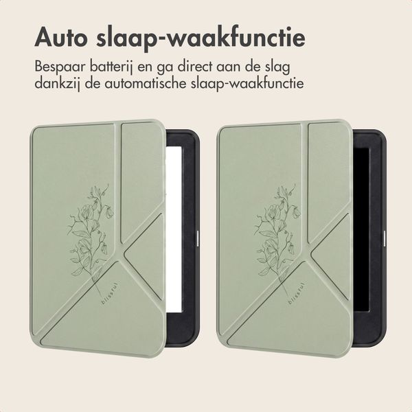 imoshion Design Vouwbare Bookcase Kobo Clara Colour / BW - Floral Green
