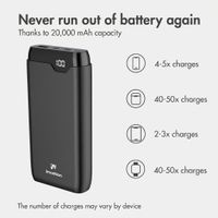 imoshion Powerbank 27,000 mAh - Quick Charge and Power Delivery - Black