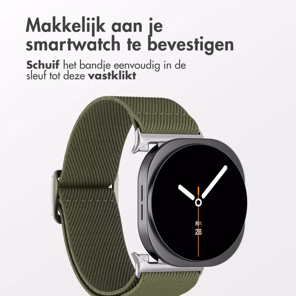imoshion Elastisch Nylonbandje voor de Samsung Galaxy Watch 8 (Classic) - 40 / 44 / 46mm - Groen