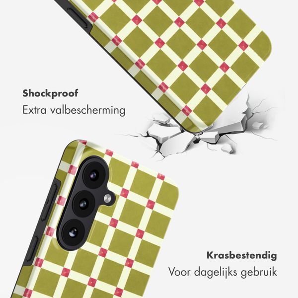 Selencia Vivid Backcover met MagSafe Samsung Galaxy S26 FE - Check This Olive