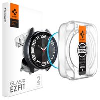 Spigen EZ FIT Glas.tR Screenprotector met applicator Samsung Galaxy Watch 6 Classic - 43 mm - Transparant