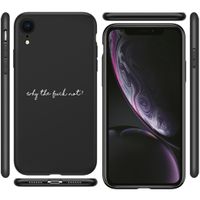 imoshion Design hoesje iPhone Xr - Why The Fuck Not - Zwart