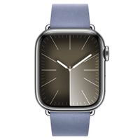 Apple Modern Buckle FineWoven Apple Watch Series 1 t/m 9 / SE (38/40/41 mm) | Series 10 / 11 (42 mm) - Maat L - Lavender Blue