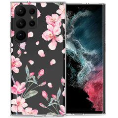 imoshion Design hoesje Samsung Galaxy S23 Ultra - Bloem - Roze