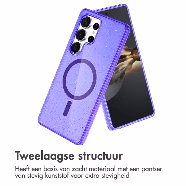 imoshion Sparkle Backcover met MagSafe Samsung Galaxy S24 Ultra - Glitter Paars