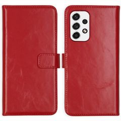 Selencia Echt Leren Bookcase Samsung Galaxy A53 - Rood