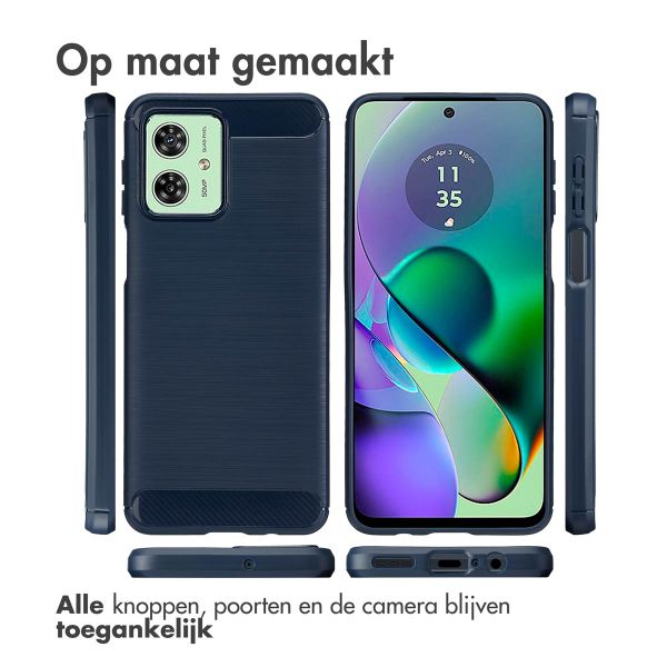 imoshion Brushed Backcover Motorola Moto G54 - Donkerblauw