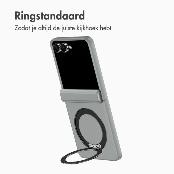 Accezz Color Backcover met MagSafe en Ringstand Samsung Galaxy Z Flip 8 - Grijs