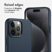Accezz Leather Back Cover with MagSafe Apple iPhone 15 Pro Max - Nightfall Blue