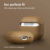 Accezz Echt Leren Case AirPods 4 - Taupe