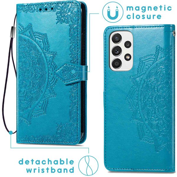 imoshion Mandala Bookcase Samsung Galaxy A53 - Turquoise