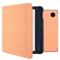 imoshion Canvas Sleepcover Bookcase met stand Kobo Libra Colour - Peach