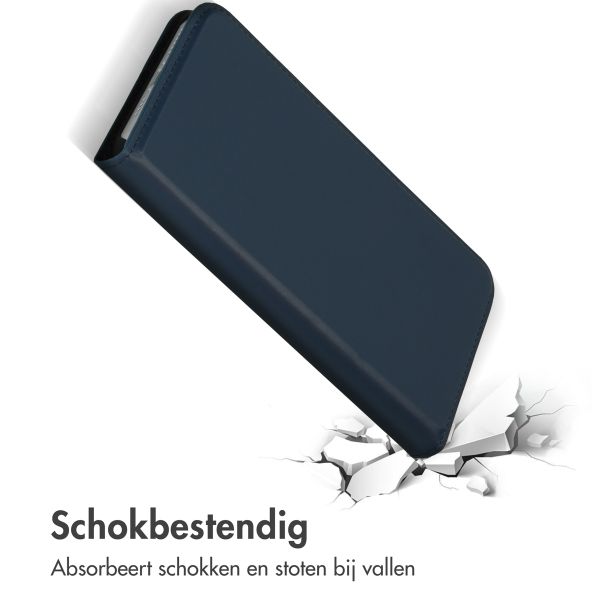 Accezz Premium Leather Slim Bookcase iPhone 14 Plus - Donkerblauw