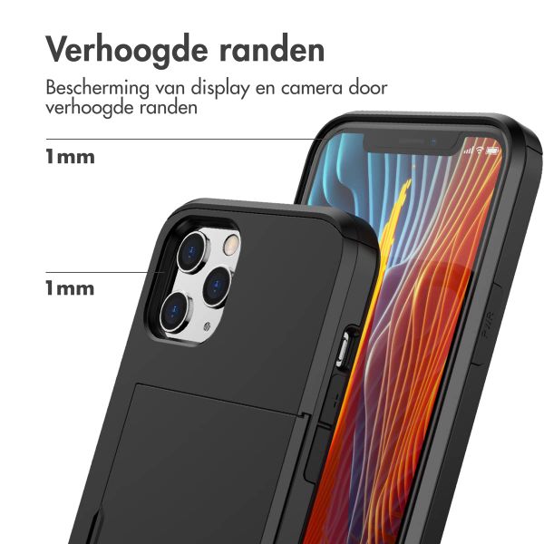 imoshion Backcover met pasjeshouder Apple iPhone 12 (Pro) - Zwart