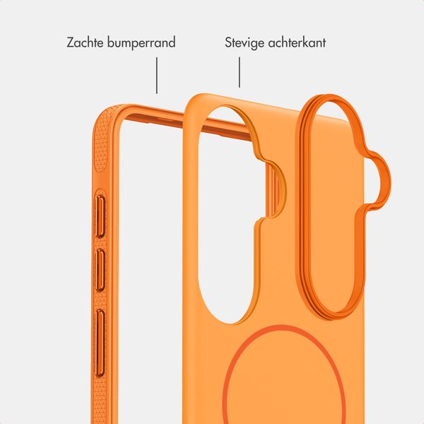 imoshion Color Backcover met Thin MagSafe Ring Samsung Galaxy S25 / S24 - Oranje