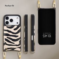 Selencia Nova Phone Case with Cord and Card Holder Apple iPhone 17 Pro Max - Zazzy Zebra
