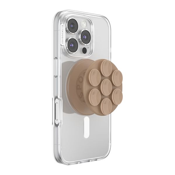PopSockets Suck-Up Grip & Mount - MagSafe Zuignap - Latte