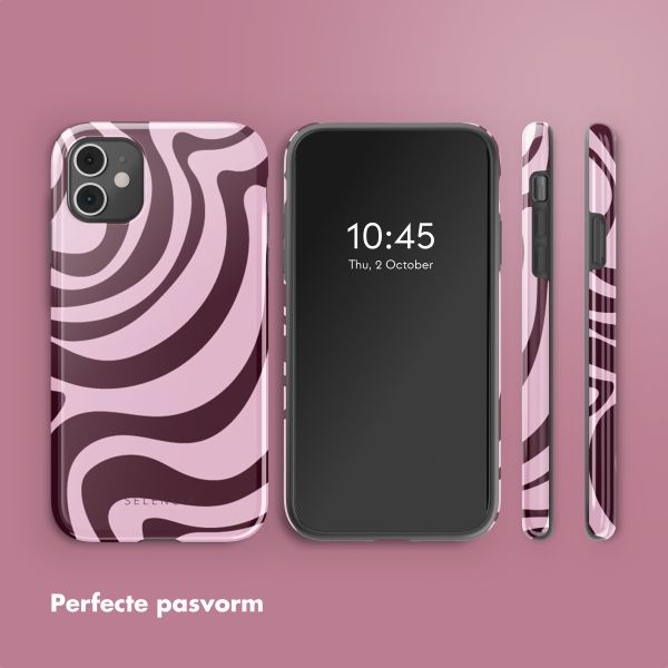 Selencia Vivid Backcover Apple iPhone 11 - Wavy Swirl Pink Plum